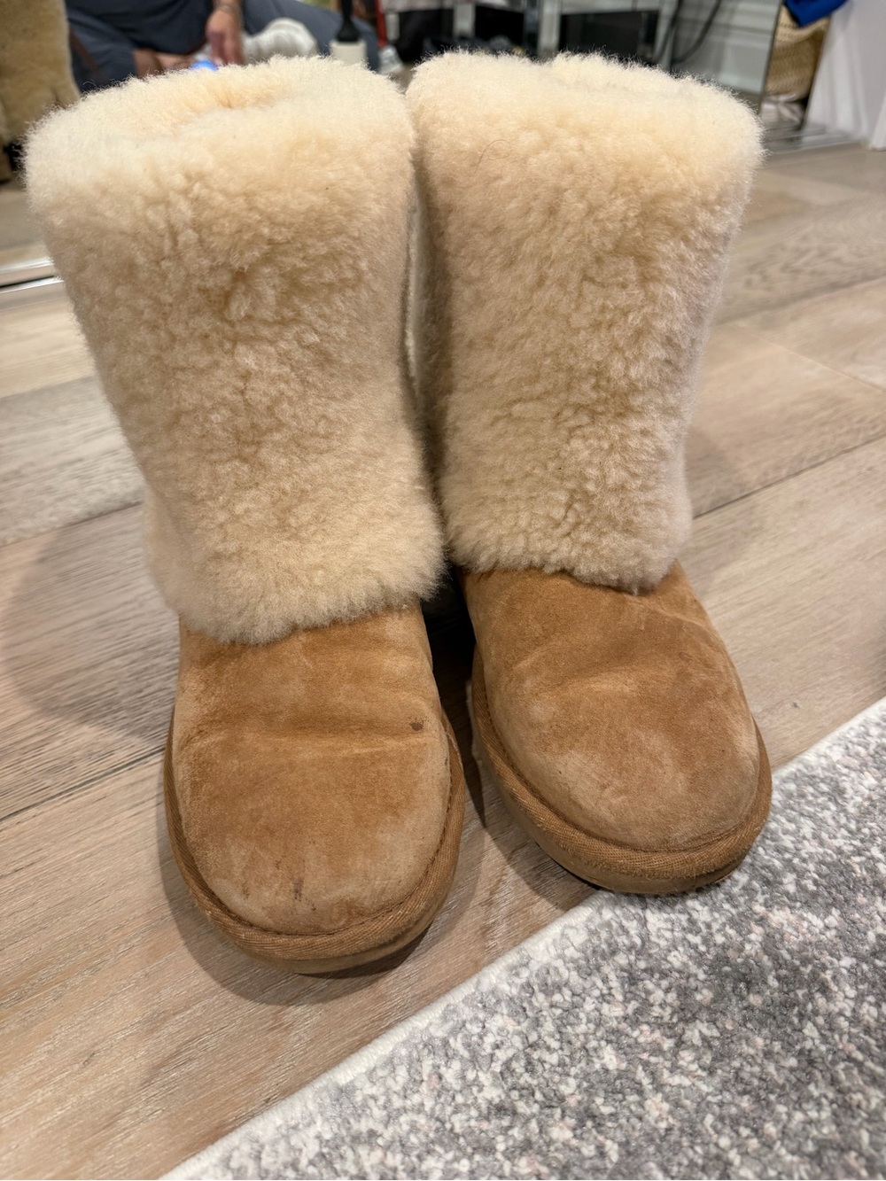 UGG Cream Shearling Lined Boot Interior